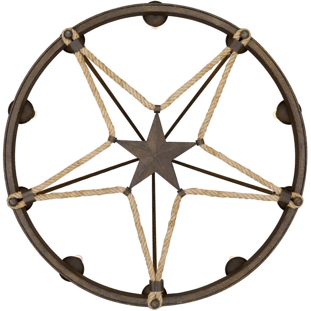 Stokes 10 Light 35.5 inch Dark Rust Chandelier Ceiling Light